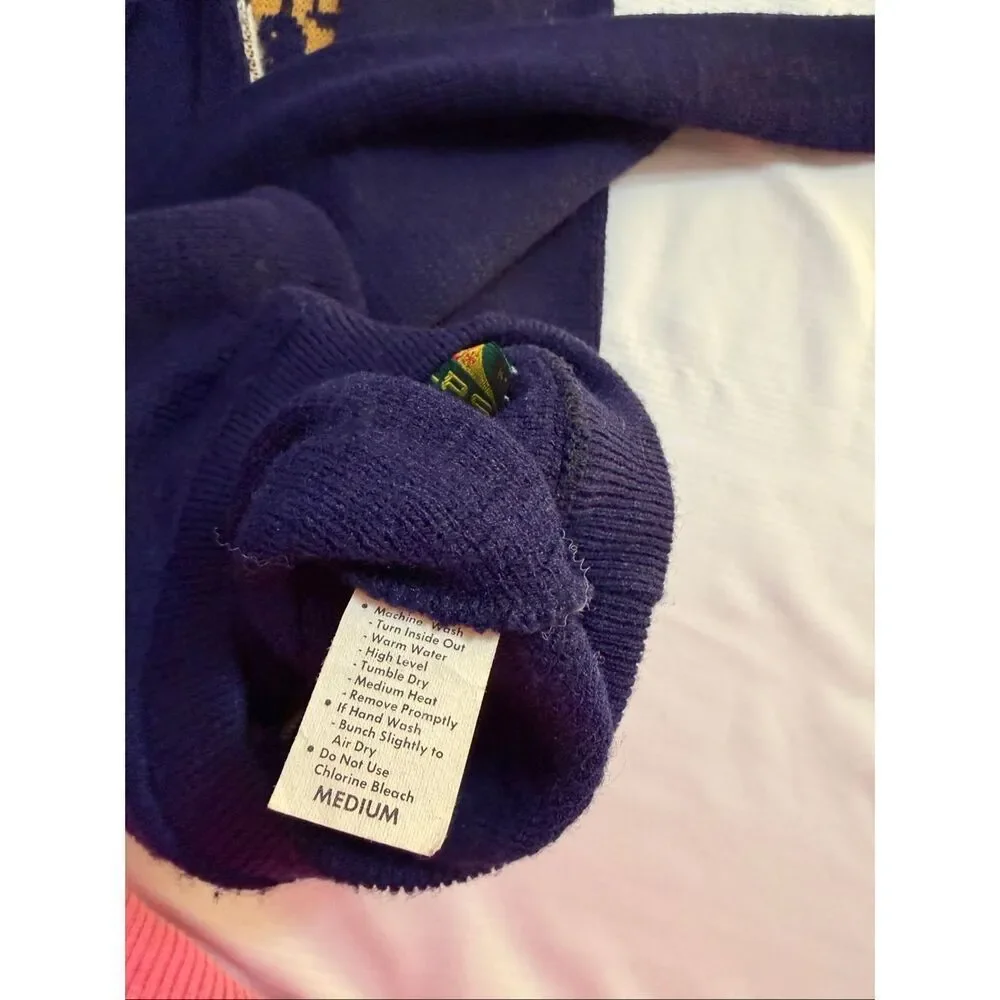 Alps Navy Blue Vintage Nordic Sweater Size Medium